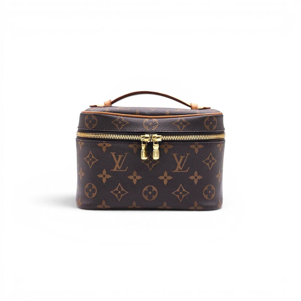 Louis Vuitton Nice Mini Vanity Case Monogram Canvas Beauty Bag Brown - Preowned - Picture 1 of 12